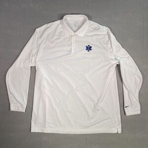 Nike EMS Henley Shirt Men White 3XL Dri-Fit Athleisure Active Medical Service‎